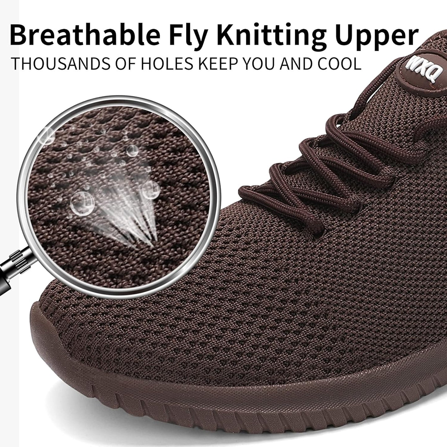 WXQ Men's Running Shoes Comfortable Lightweight Breathable Walking Shoes Mesh Workout Casual Sports Shoes