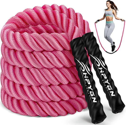 HPYGN Jump Rope, Weighted Jump Rope for Men women, 2.8lb 3.8lb 5lb Heavy Skipping Rope for Exercise, Adult Jumpropes for Home Workout, Improve Strength and Building Muscle,Total Body Workout Equipment