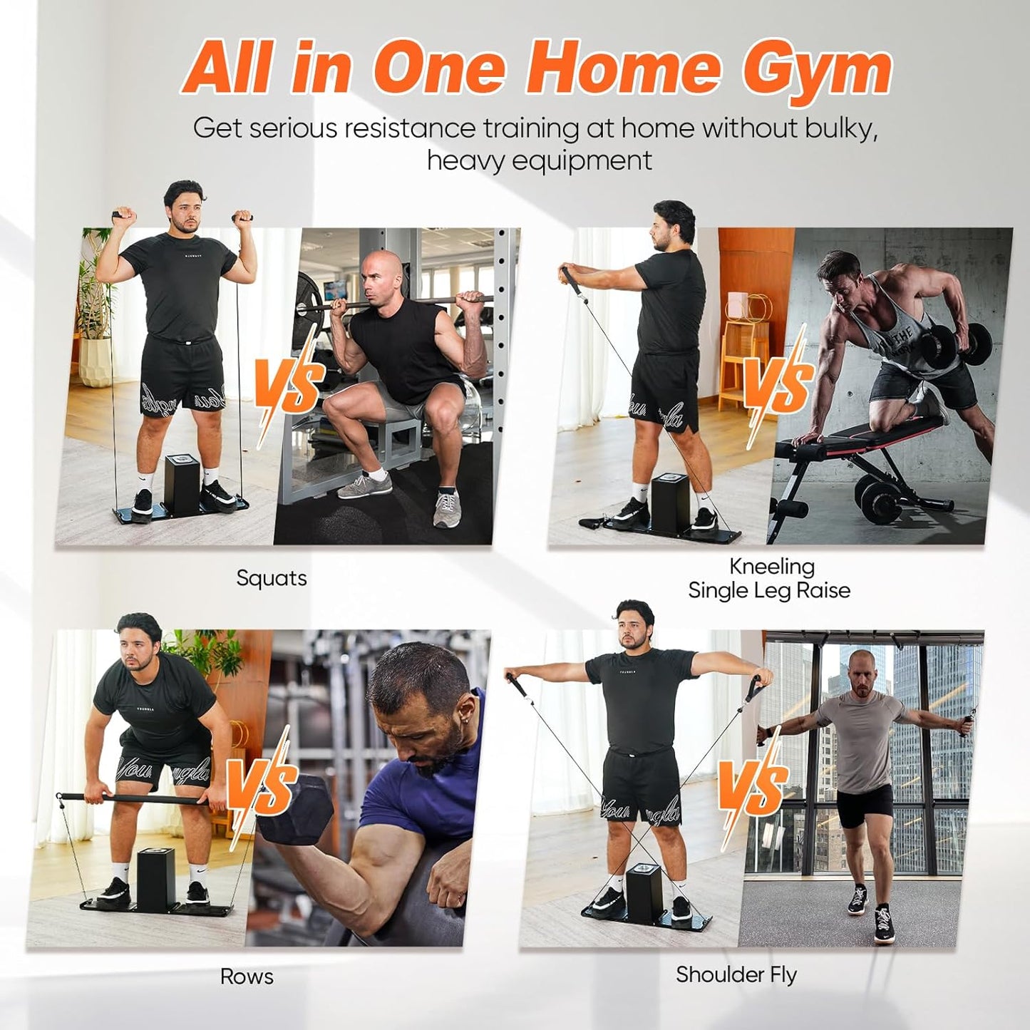 SR3 Smart Home Gym，Portable & Foldable Strength Training Cube Machine for Full Body Workouts，All-in-One Resistance Training Fitness Equipment for Home Use