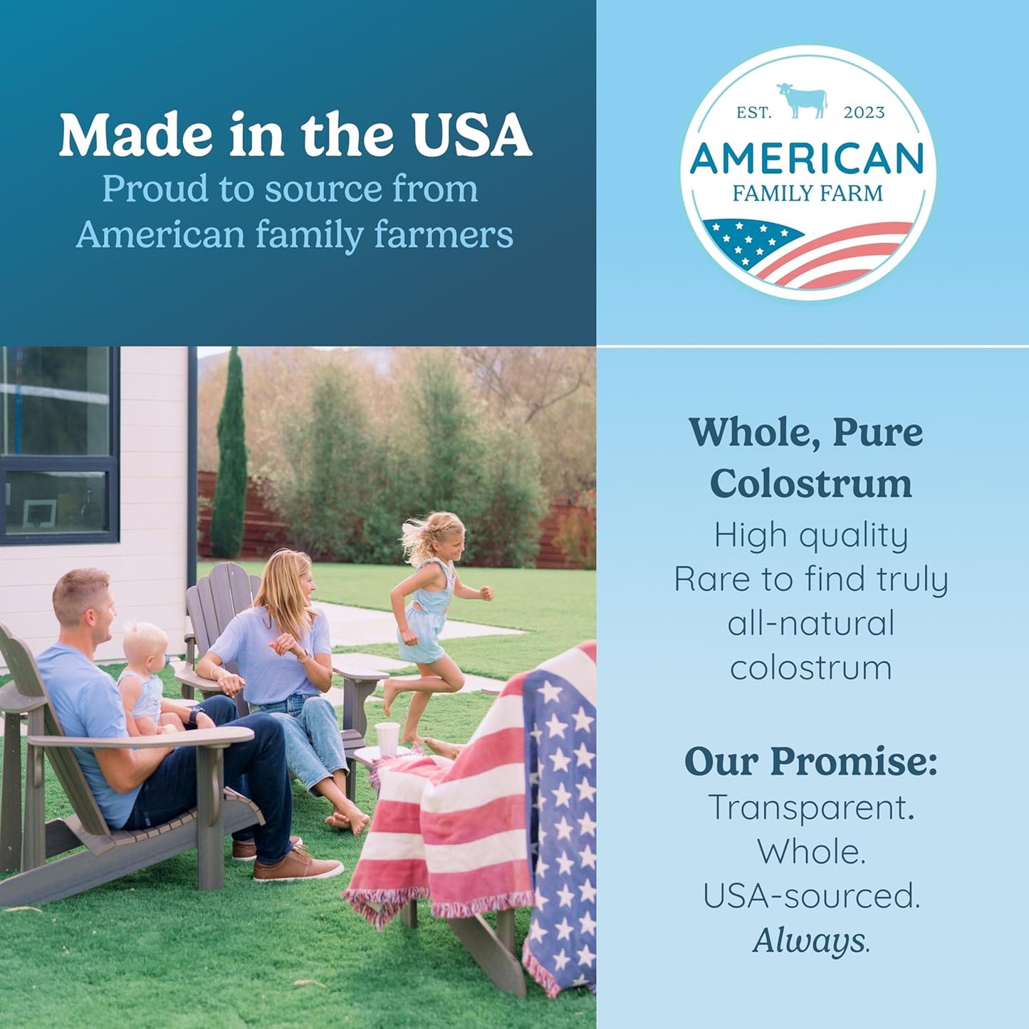 Colostrum Supplement Powder for Gut Health, Immune Support, Muscle Recovery & Wellness | Natural IgG Pure Whole Bovine Colostrum Superfood, Elderberry, 30 Servings