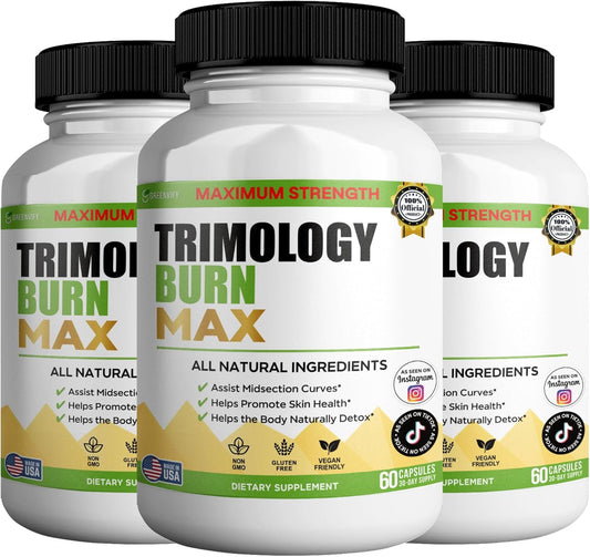 Trimology Burn Max Natural Supplement, 60 Capsules, 30 Day Supply, Vegan, Gluten Free (3)