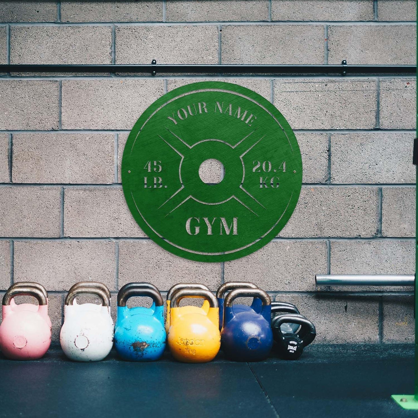 Personalized Home Gym LED Tin Metal Sign Multiple Sizes, Weight Lifting Exercise Workout Room Training Fitness Center Motivational Inspirational Quotes Decor Wall Art Hanging Accessories (08 w/o LED)