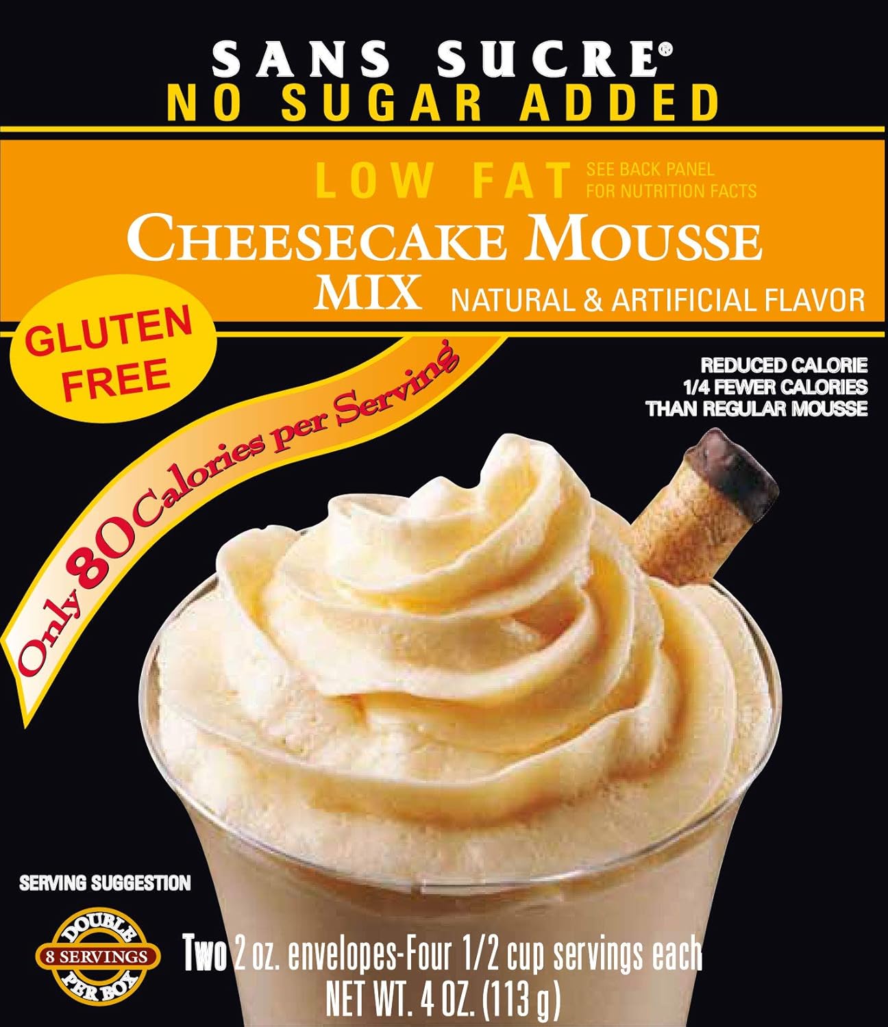 SANS SUCRE Cheesecake Mousse Mix - Sugar Free and Gluten Free