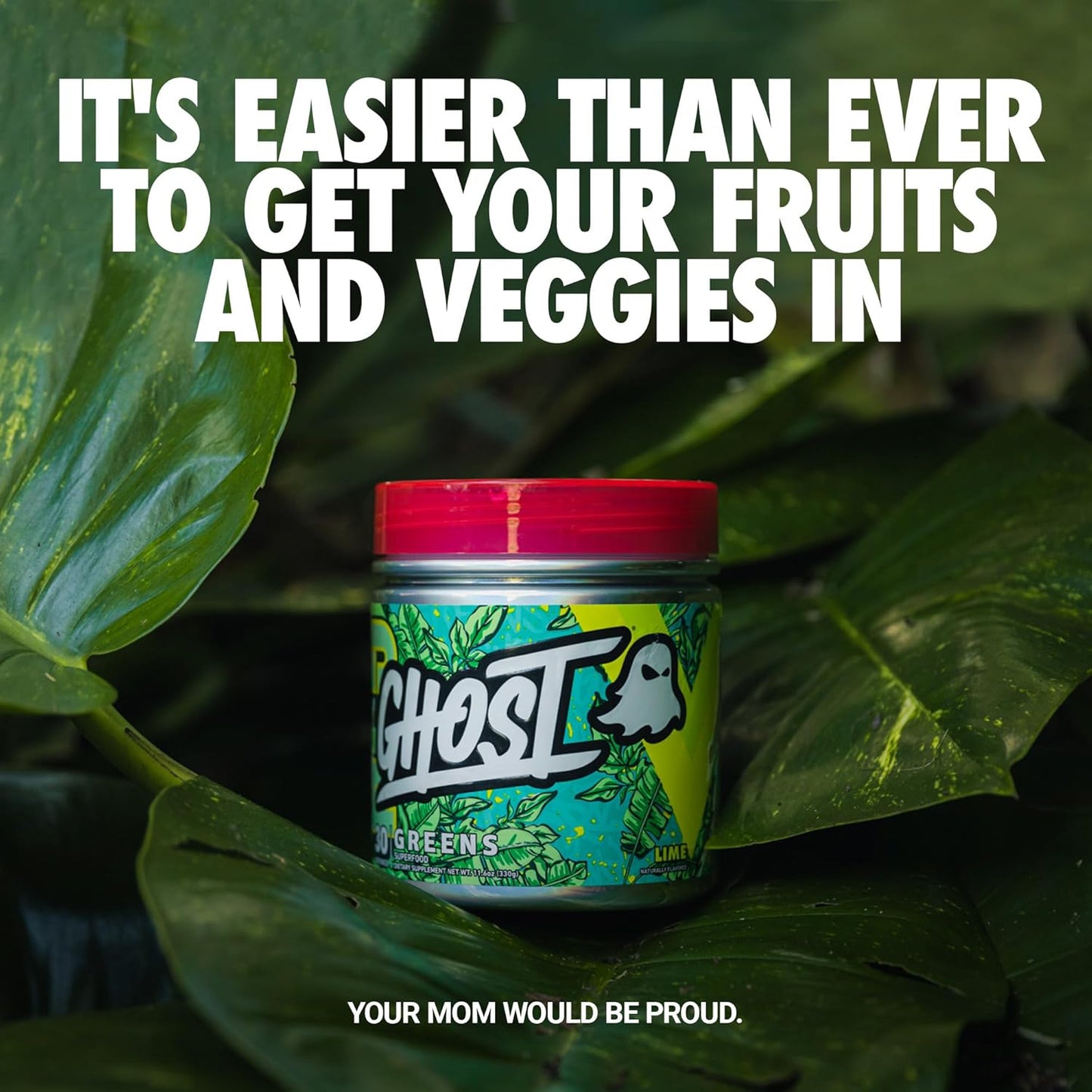 GHOST Greens Powder, Original - 30 Servings - 19 Superfood Greens & Reds Powder, Fruits, Vegetables, Spirulina, & Chlorella, Prebiotics, 10 Billion CFU Probiotic & Digestive Enzymes - Gluten-Free