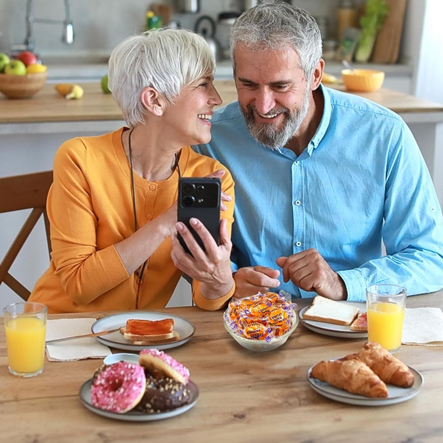 Sugar Free Butterscotch Hard Candy Arcor - 2LB Bag (About 150 Pieces) Of Individually Wrapped Sugar Free Butterscotch Buttons, Butter Scotch Bulk Candy