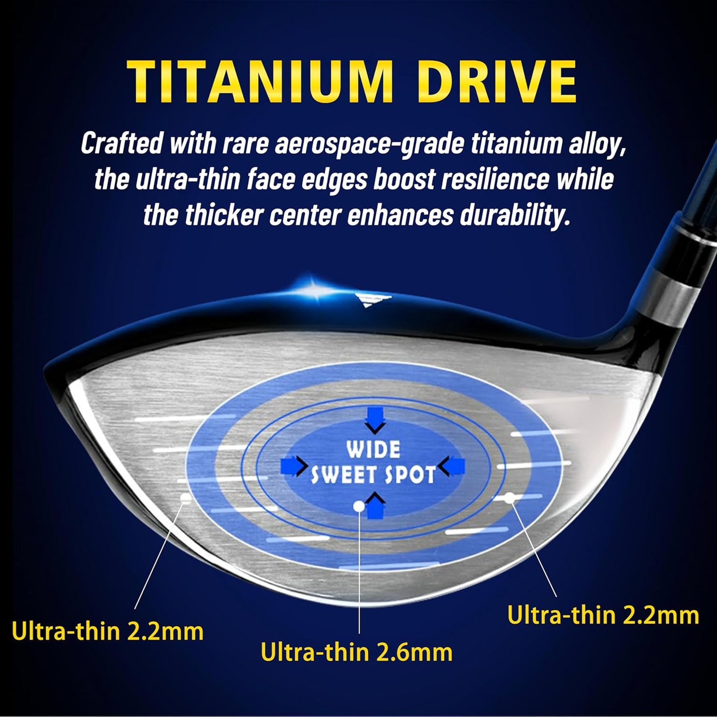 PGM Men's G Type Complete Golf Club Set - Titanium #1 Driver, Draw-Biased Hybrid, High-Strength Iron Set, High Forgiveness Putter, with Stand Bag