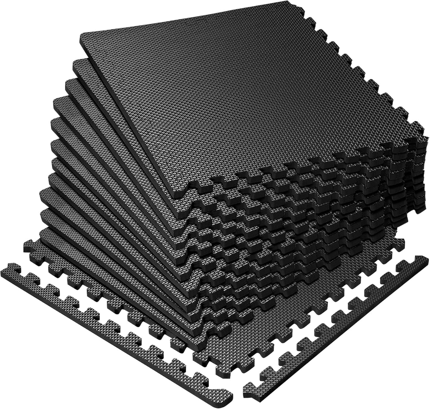 Hulkfit Puzzle Exercise Mat with EVA Foam Mat Interlocking Floor Tiles for Home Gym Mats Flooring for Garage Floor Padding for Kids Exercise Equipment Mats