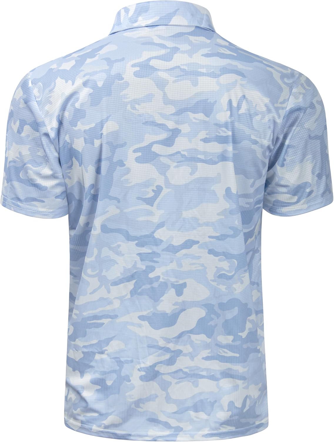 TAPULCO Mens Quick Dry Polo Shirts Camouflage Pattern Performance Athletic Lightweight Breathable Casual Golf Tshirts