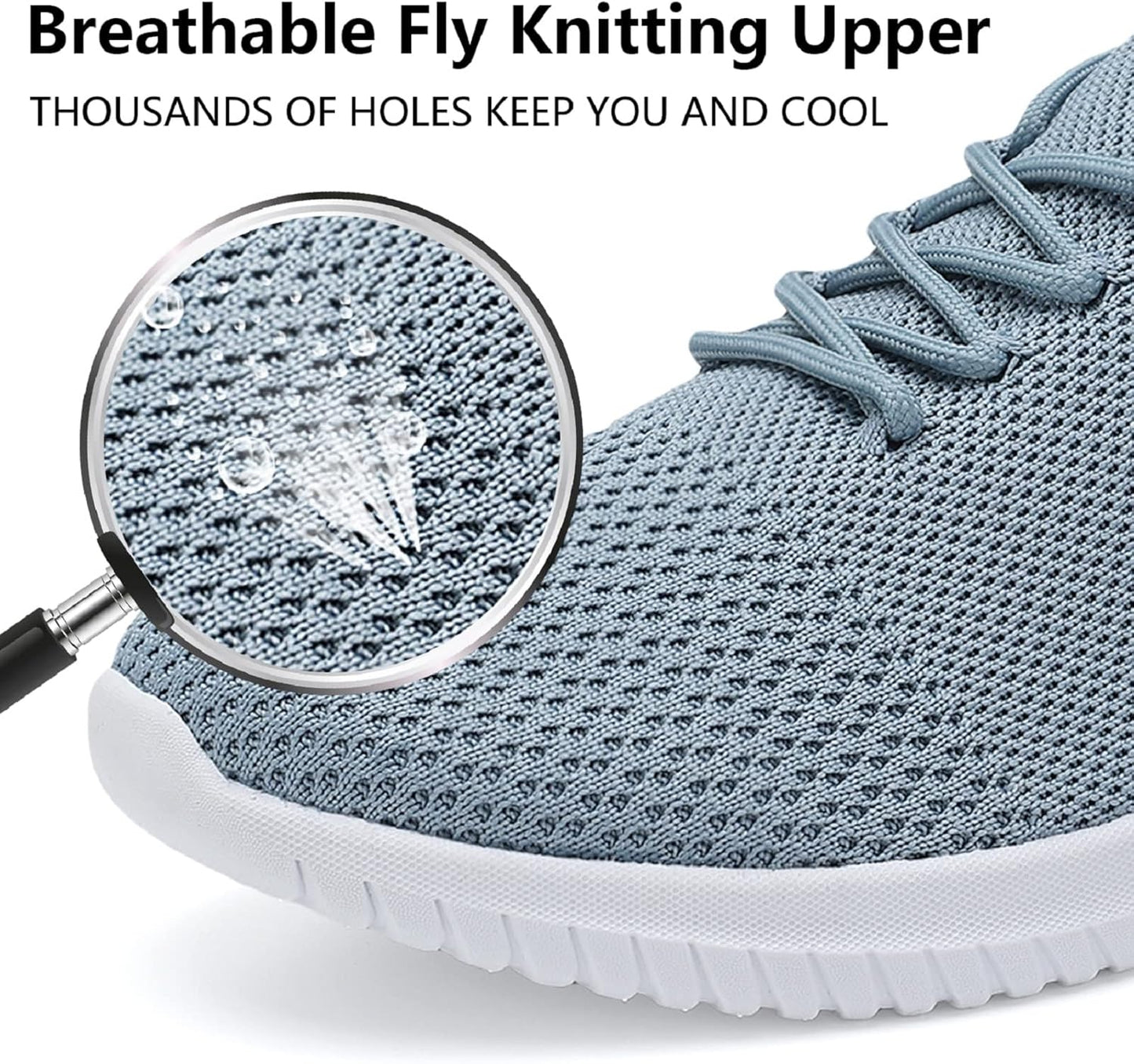 WXQ Men's Running Shoes Comfortable Lightweight Breathable Walking Shoes Mesh Workout Casual Sports Shoes