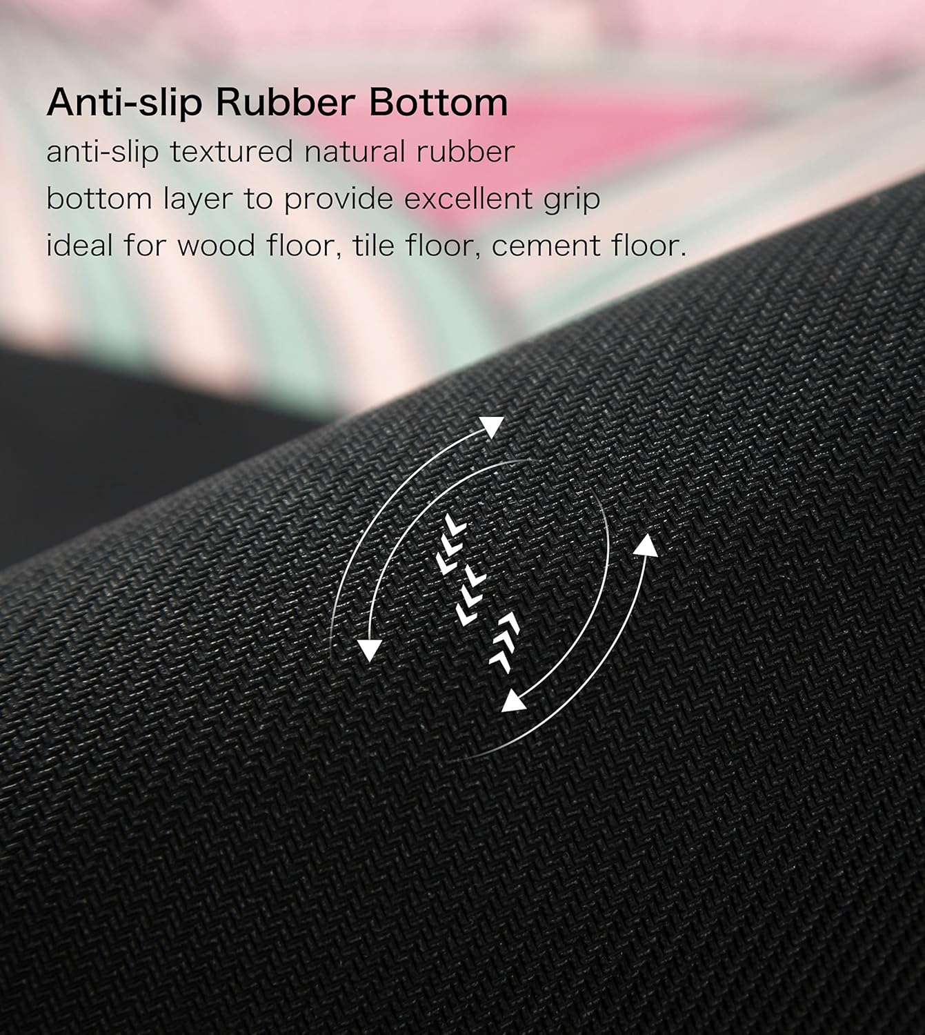 Knsbk Large Round Yoga Mat 4.6'X3.5mm for Exercise Premium Extra Thick, Ultra Comfortable, Non Slip, Meditation Mat