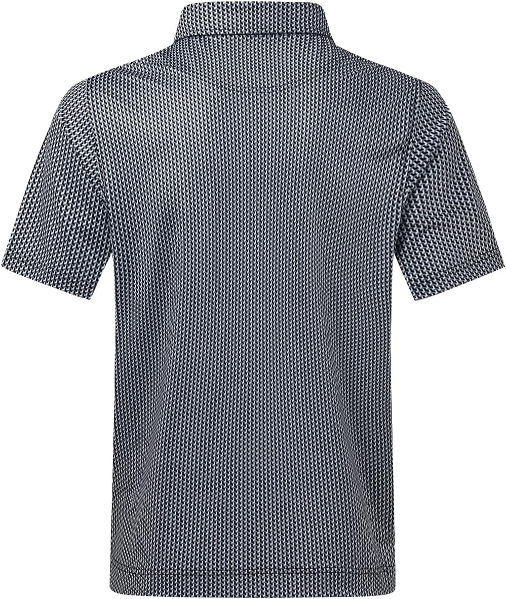 DEOLAX Mens Polo Shirts Fashion Print Mens Golf Shirt Dry Fit Mens Golf Polo Short Sleeve Quick Dry Funny Golf Shirt for Men