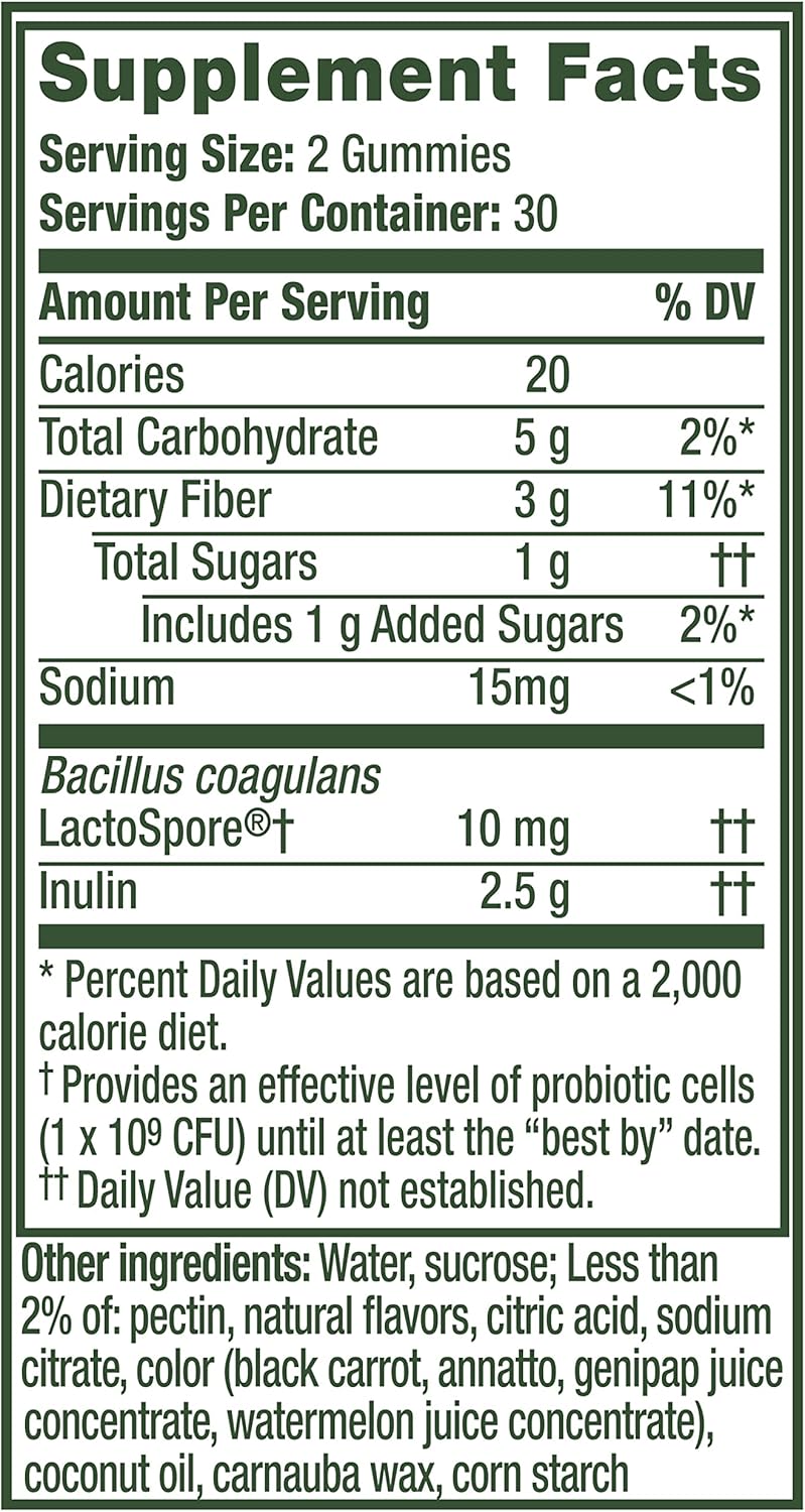 Align Dualbiotic, Prebiotics and Probiotics for Women and Men, Probiotics for Digestive Health, Prebiotics Help Nourish Good Bacteria, Natural Fruit Flavors, 60 Probiotic Gummies