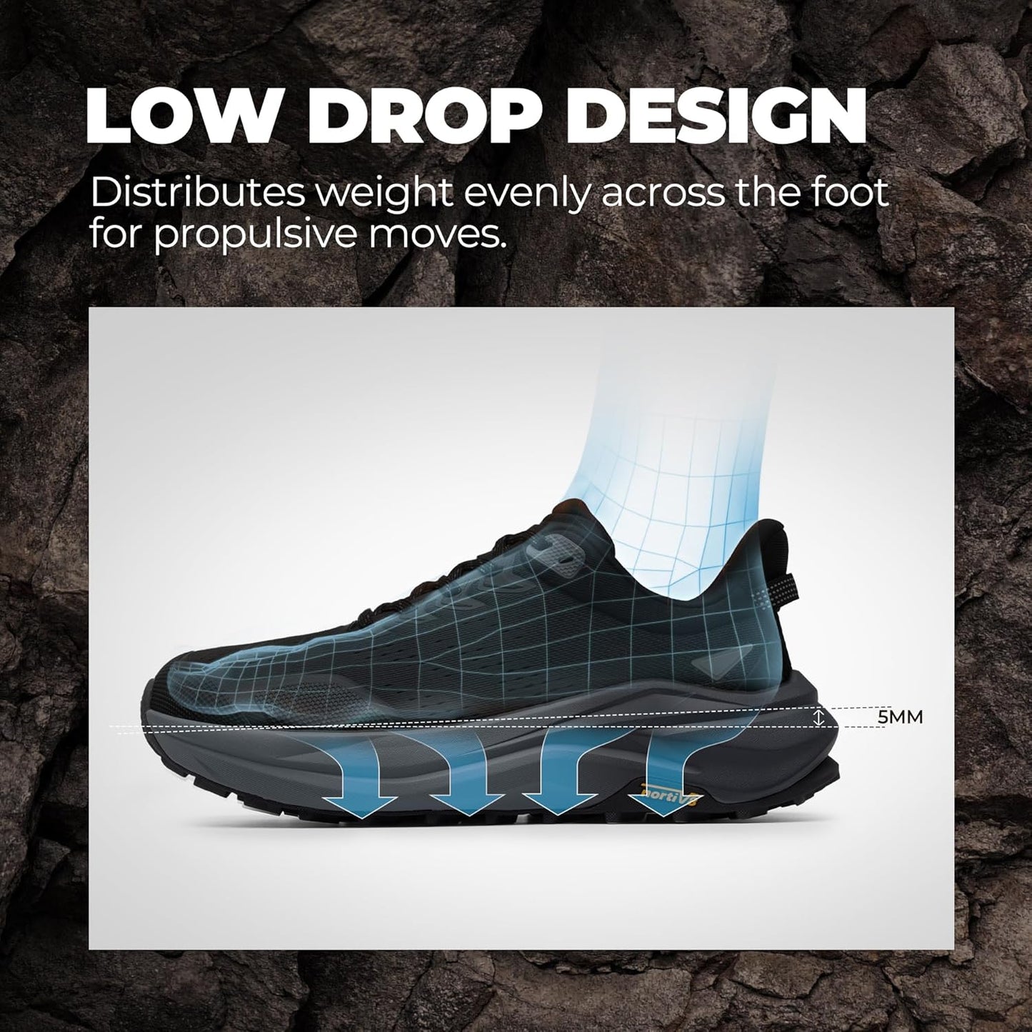 NORTIV 8 Men's Wide Toe Box Trail Running Shoes Cushion Walking Barefoot Tennis Workout Gym Cross Training Shoe Fashion Sneakers for Plantar Fasciitis Bunion