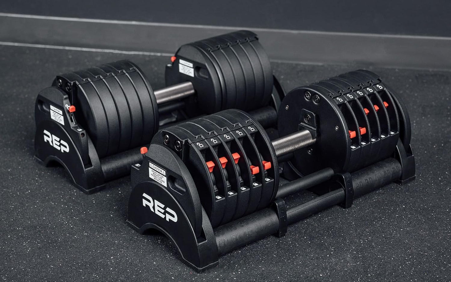Rep Fitness Quickdraw Adjustable Dumbbells, Multiple weight ranges available including: 5-30, 5-40,5-50 and 5-60 lbs