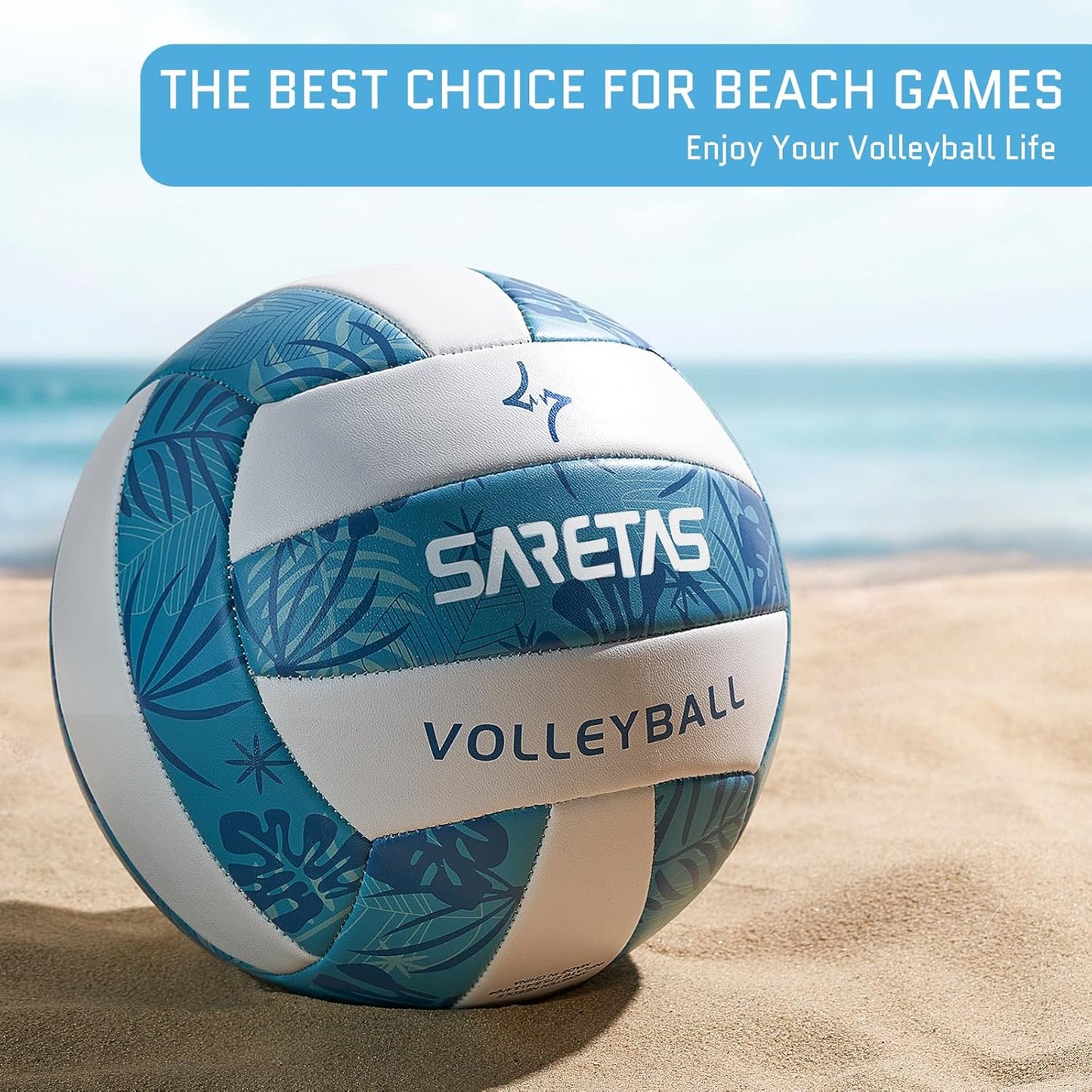 Volleyball Soft Beach Volleyball - Official Size for School, Indoor, Outdoor and Play Game Gym Workout - Play for Girls, Adults and Family.