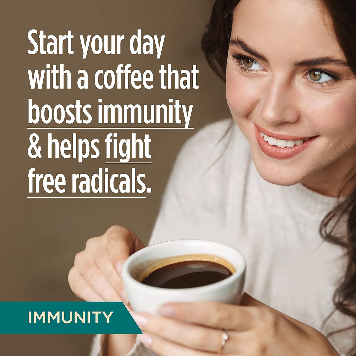 VitaCup Immunity Coffee Pods, Wellness Boost with Antioxidants, Echinacea, Probiotics, Vitamin C & D3, Medium Dark Roast, Recyclable Single Serve Pod Compatible with Keurig K-Cup Brewers,32 Ct