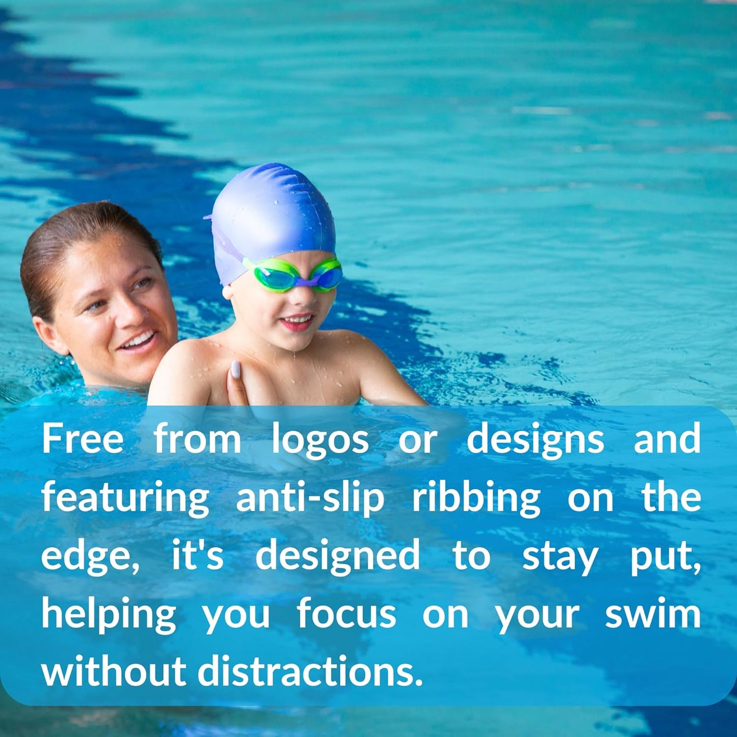 Sporti Silicone Swim Cap for Kids, Unisex Youth Swimming Cap, Protection Bathing Caps for Your Children, Aged 2-10