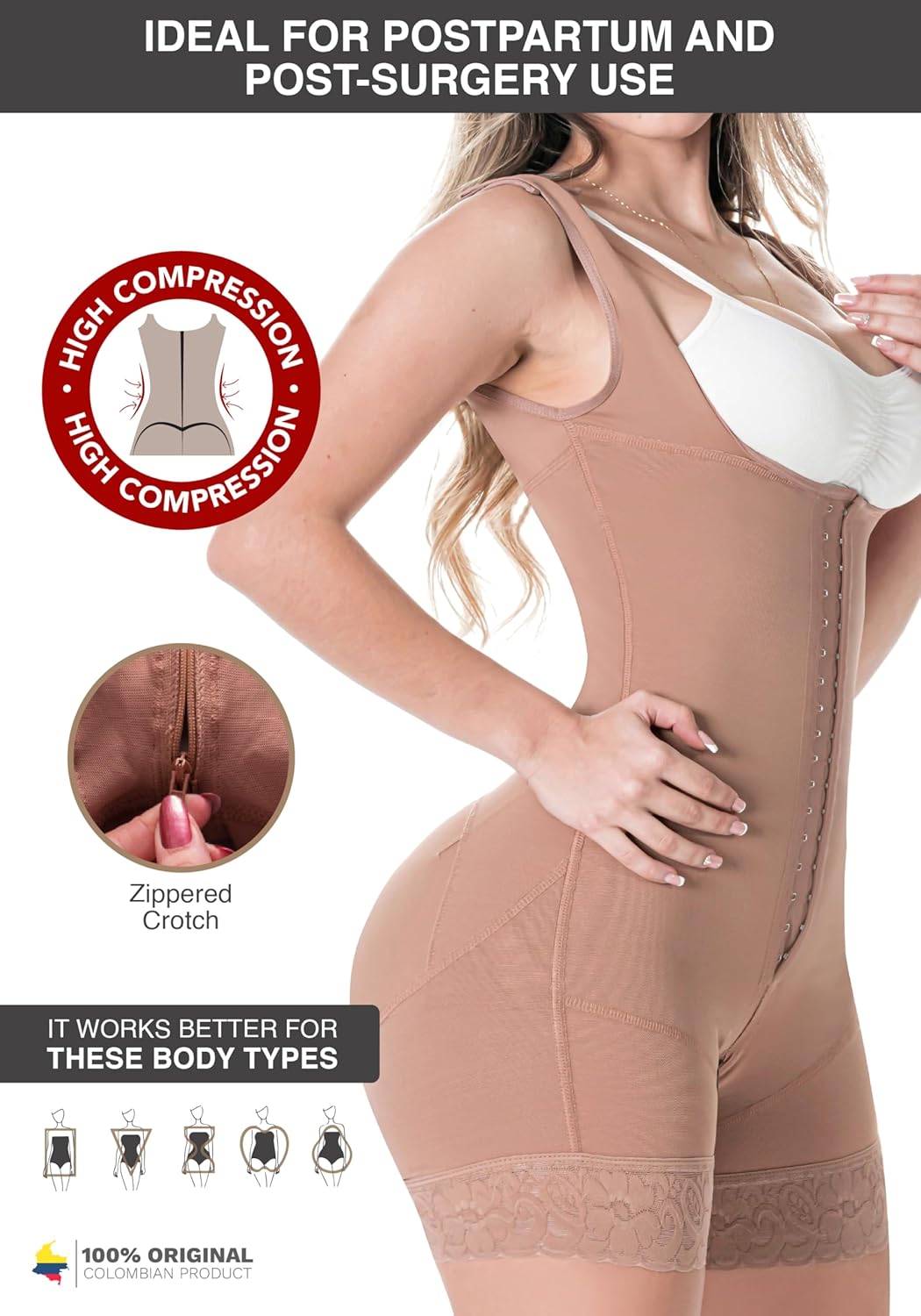 Sonryse Tummy Tuck Compression Garment for Women Fajas Colombianas Reductoras y Moldeadoras Stage 2 Faja