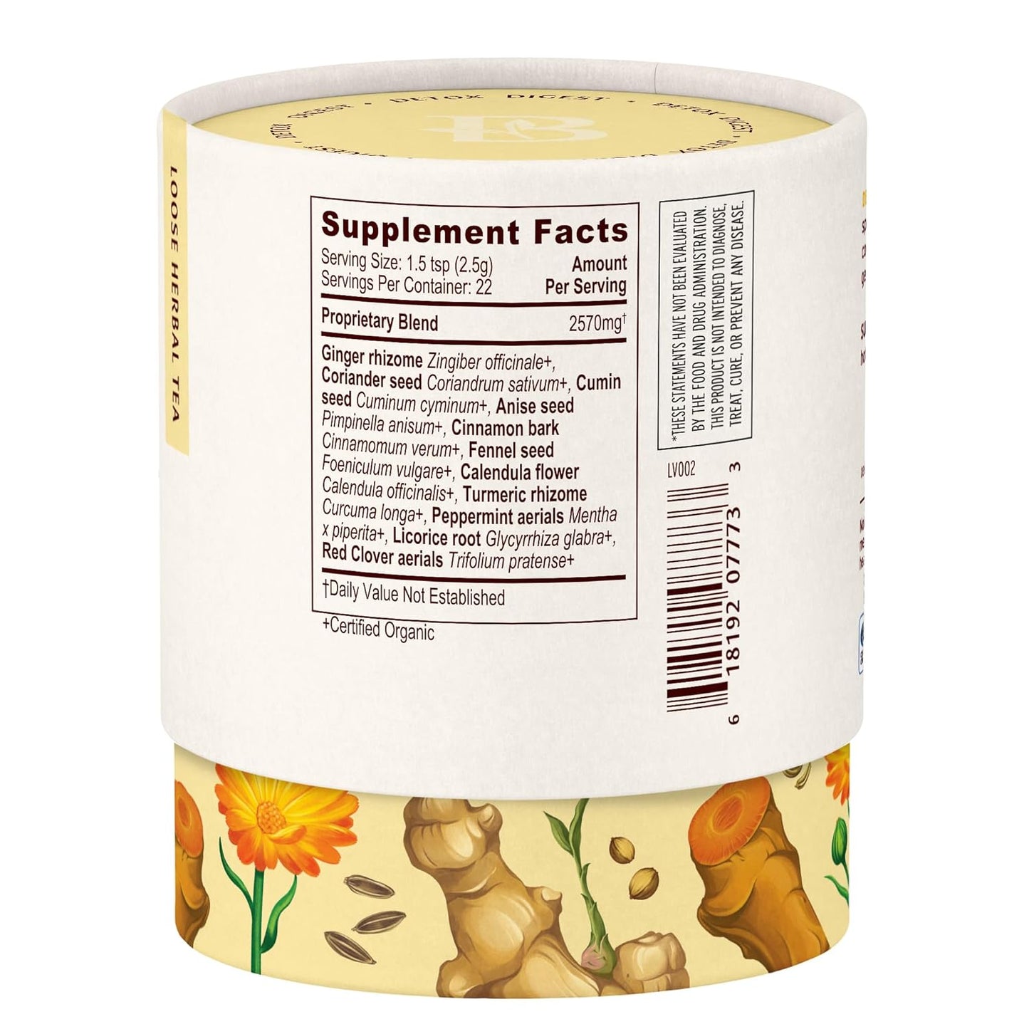 Banyan Botanicals Organic Detox Digest CCF Tea, 2 oz - Herbal Loose Leaf Tea with Turmeric & Ginger for Digestion & Cleansing - Non-GMO, Sustainably Sourced, Caffeine Free