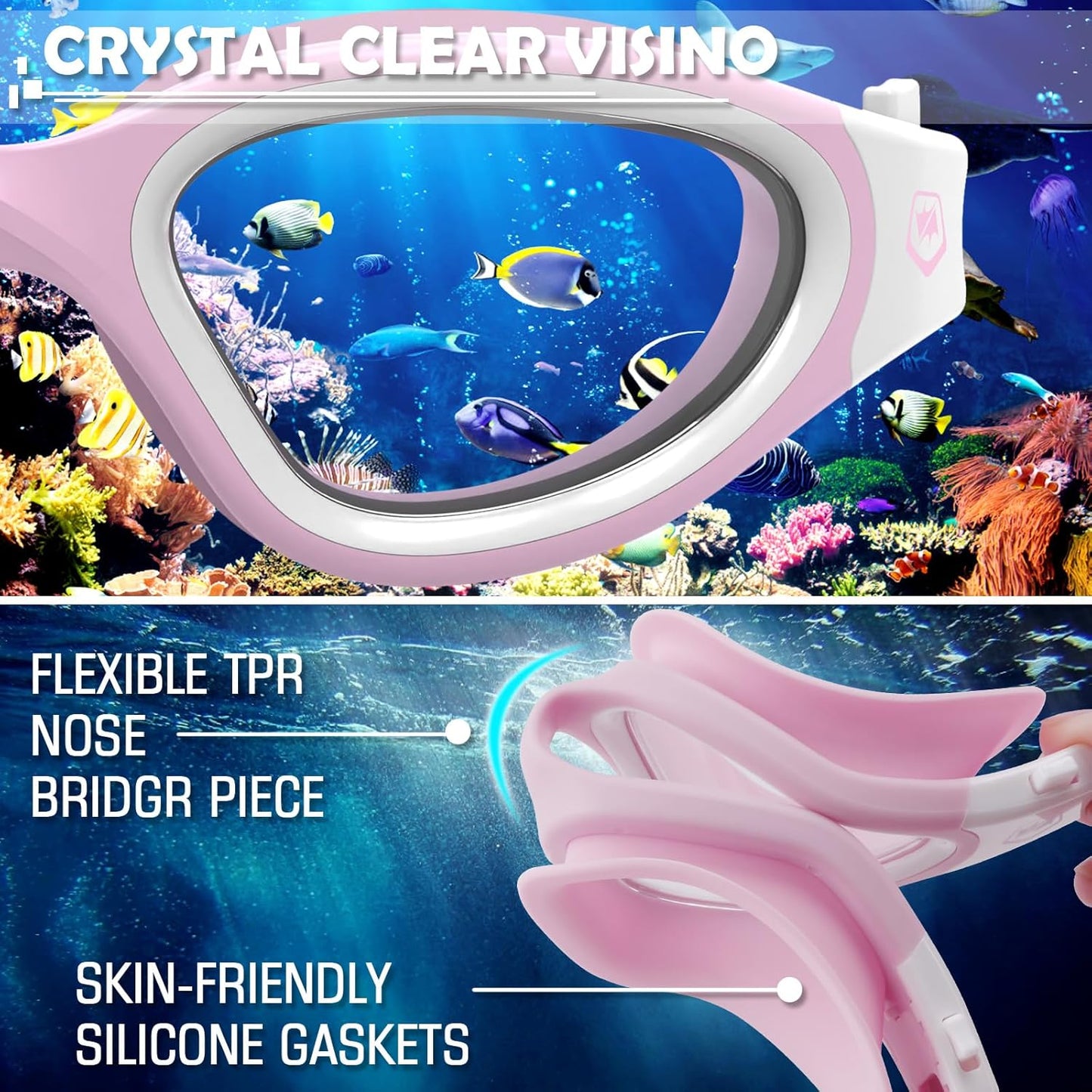 WIN.MAX Polarized Swimming Goggles Swim Pool Goggles Anti Fog Anti UV No Leakage Clear Vision for Men Women Adults Teenagers