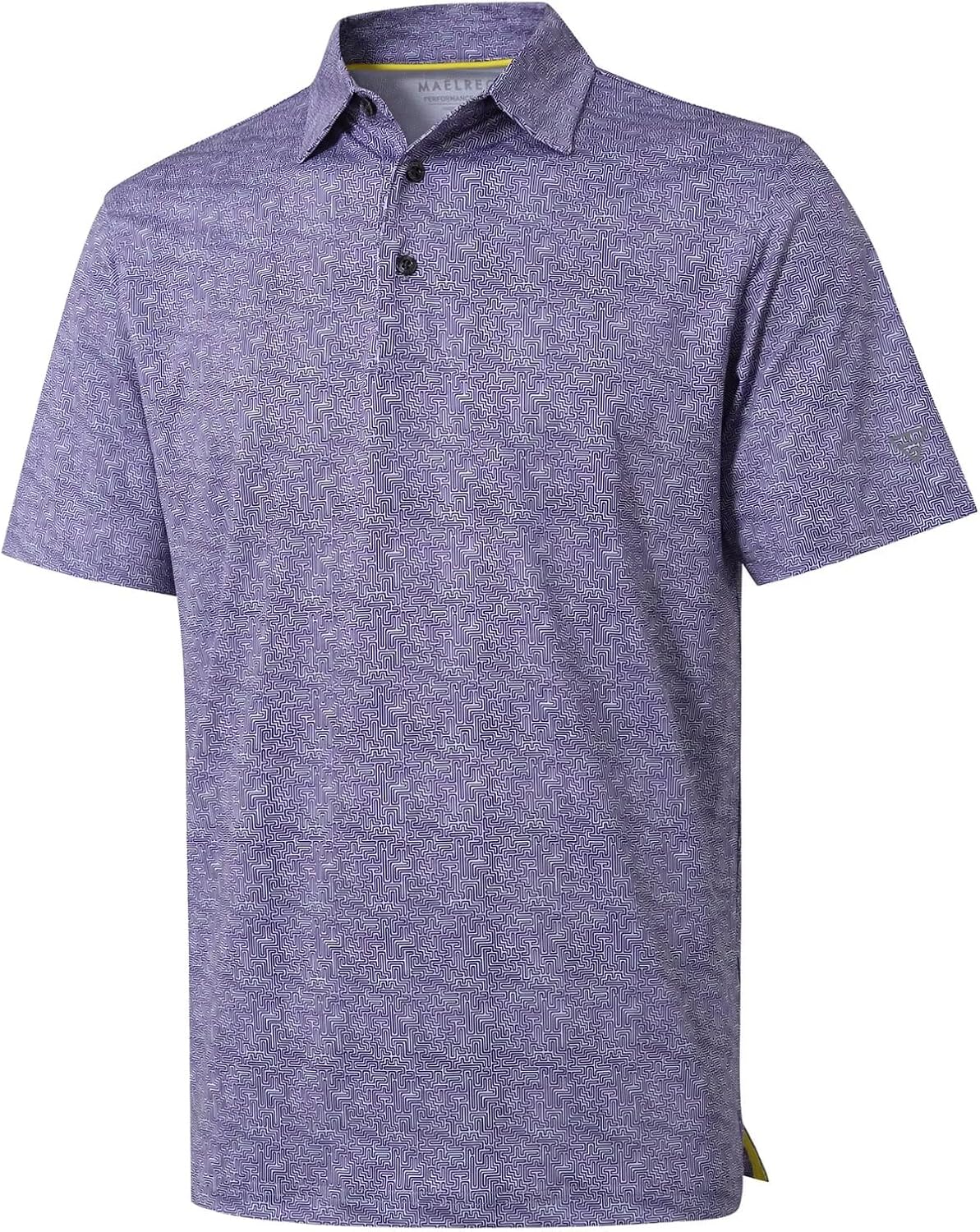 Men's Golf Polo Shirts Short Sleeve Striped Performance Moisture Wicking Dry Fit Golf Shirts for Men