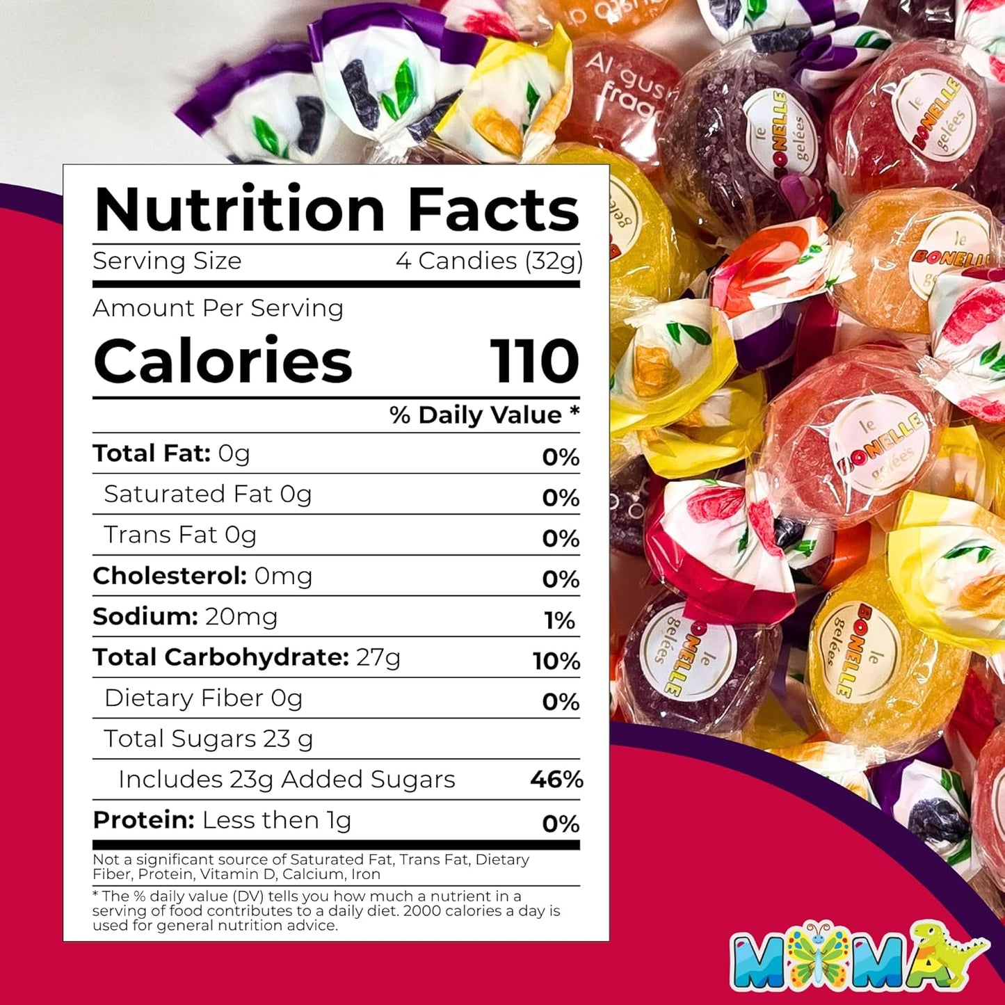 B0nelle Italian Rotonda Fruit Jelly Candy - 1 lb Assorted Individually Wrapped Jelly Fruit Candy - Delicious Mima's Memorial Day Mega Sale Treats for Gifting & Sharing