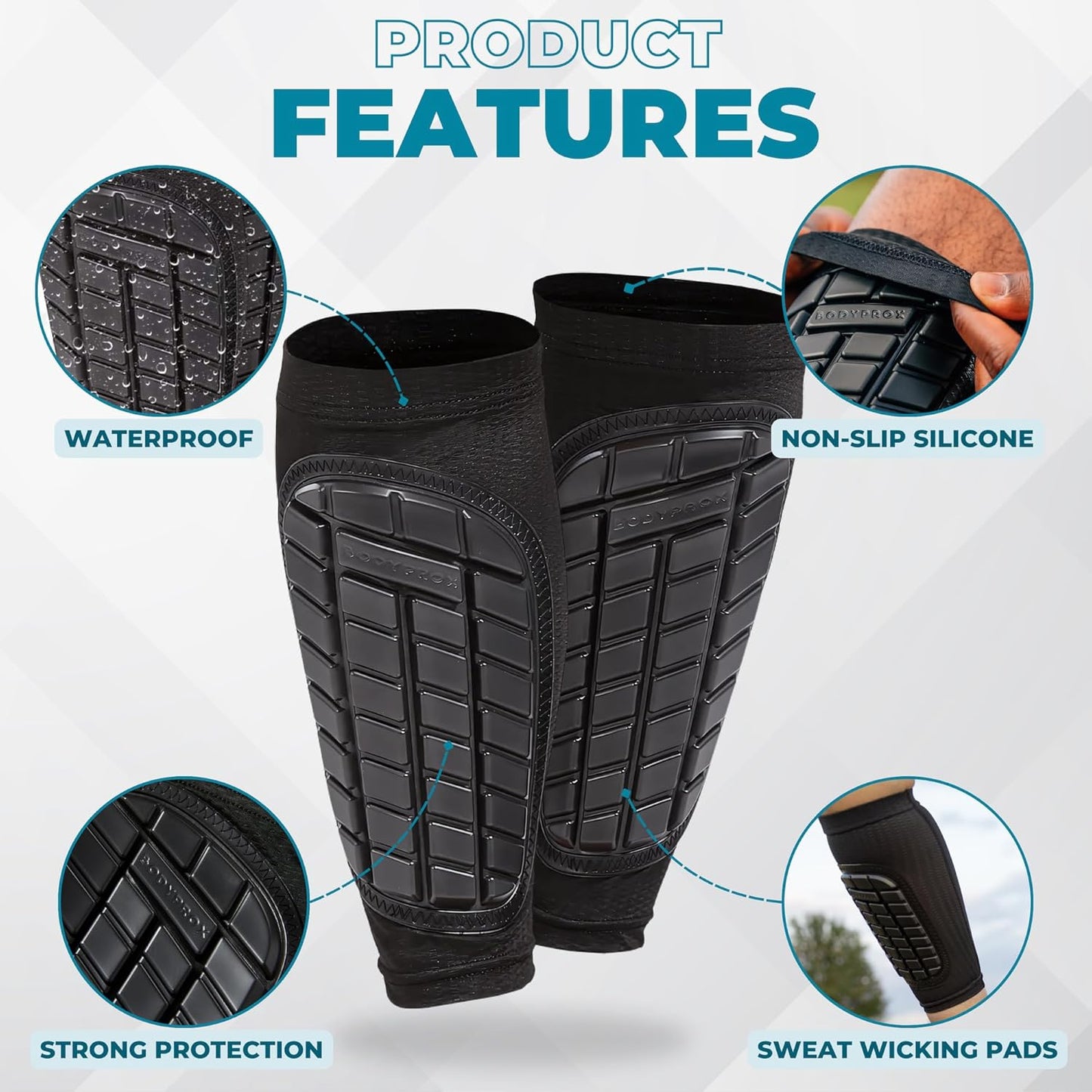 Soccer Shin Guards Sleeves for Men, Women and Youth