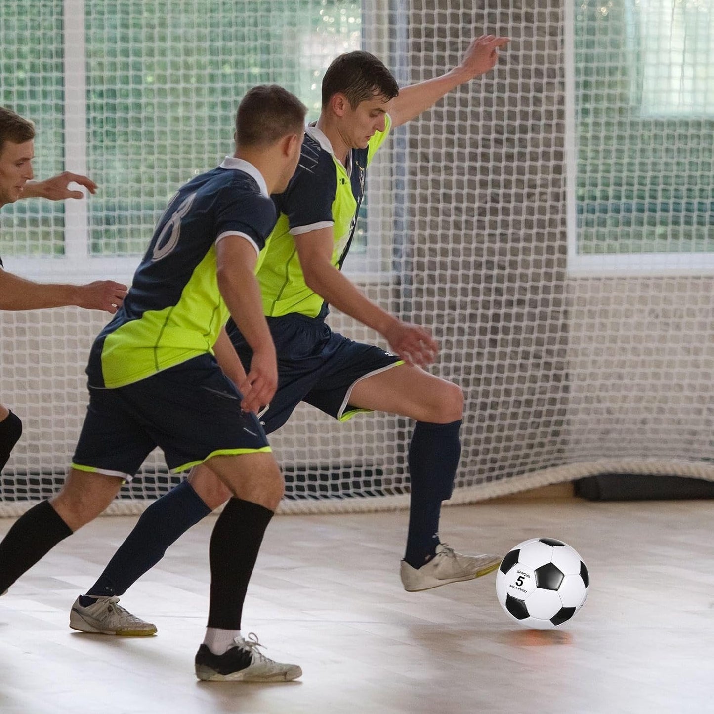 Sotiff 24 Pcs Size 5/4 Soccer Ball Bulk with 24 Pump Deflated Soccer Balls for Kids Teen Football Bulk for Game Training School Team Sports Adults Player Practice Outdoor