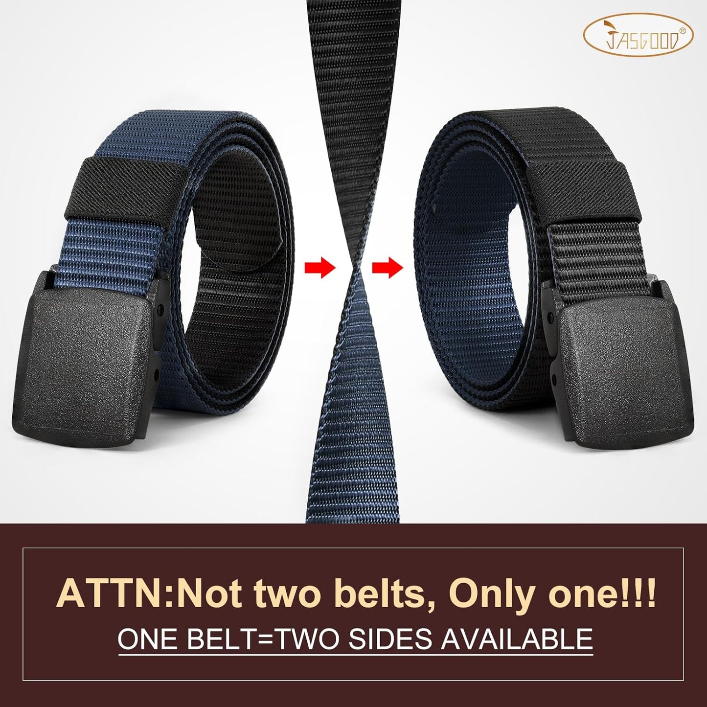 JASGOOD Nylon Canvas Breathable Military Tactical Men Waist Belt With Plastic Buckle