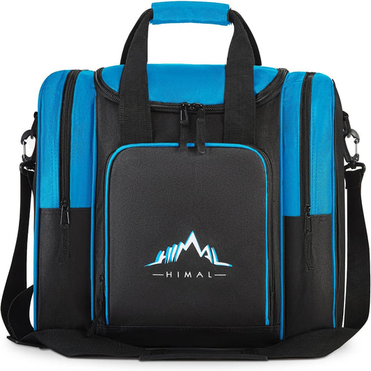 Himal Bowling Ball Bag for Single Sphere - Bowling Ball Tote Bowler's Bag with Padded Sphere Holder - Fits Bowler's Shoes Up to Mens Size 14