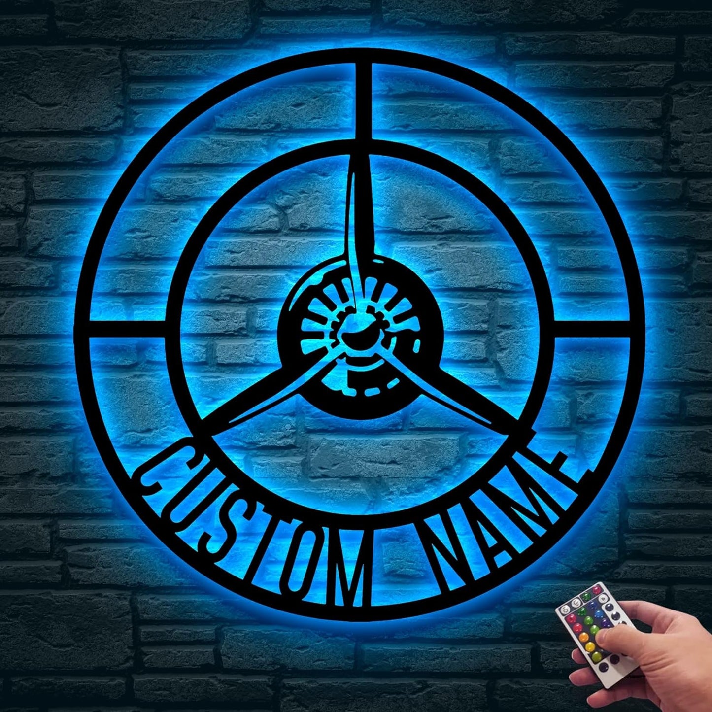 Personalized Pilot Metal Sign, LED Light Pilot Metal Wall Art, Custom Pilot Name Sign, Christmas Gift, Decoration Airforce, Xmas Gifts