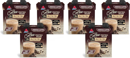 Atkins Mocha Latte Iced Coffee Protein Shake, 15g Protein, Low Glycemic, 4g Net Carb, 1g Sugar, Keto Friendly (Pack of 2)