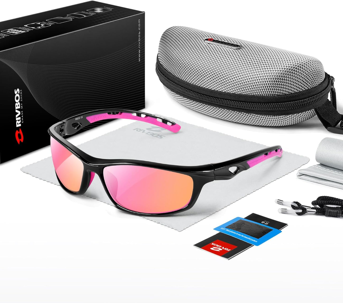 RIVBOS Sunglasses for Men Women Polarized UV Protection Sports Fishing Driving Shades Cycling RB833