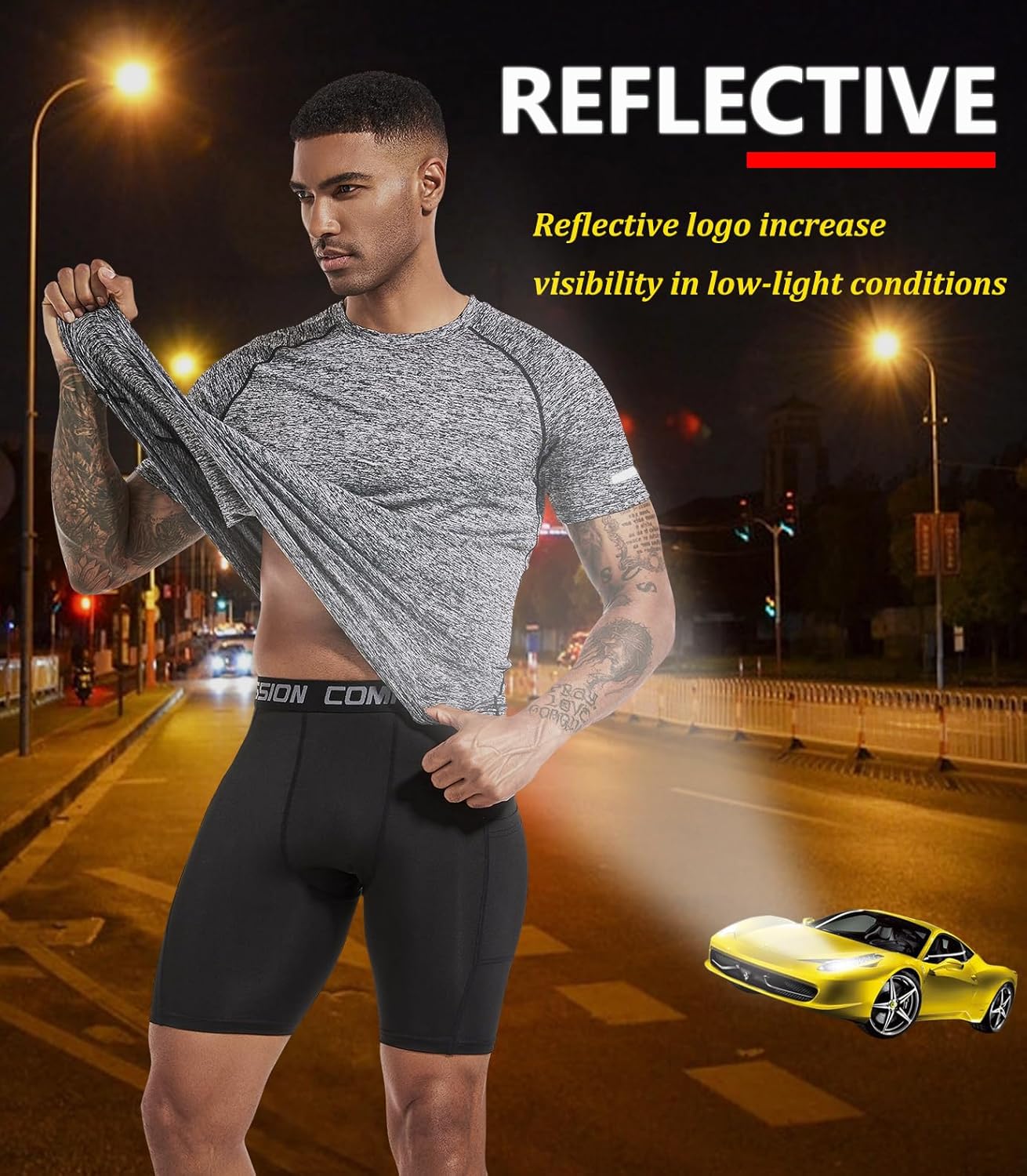 Boyzn 1, 3, 5 or 7 Pack Men's Workout Running Shirts, Dry Fit Moisture Wicking T-Shirt, Gym Athletic Short Sleeve Tee Shirts