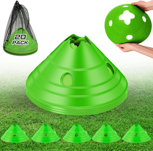 ShinyRelief Jumbo Disc Cones Jumbo Soccer Cones with Mesh Bag Giant Large Agility for Soccer Training Adult Sports