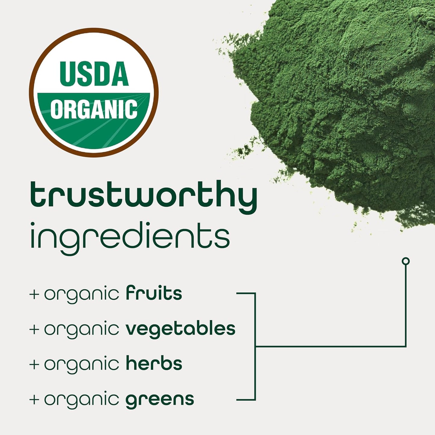 Zena Nutrition Organic Super Greens Powder, 70+ Superfoods, 0 Sugar, 3G Fiber, Spirulina, Chlorella, Antioxidants, Prebiotics/Probiotics, Digestive Enzymes, Mixed Berry, 30 Drink Mix Packets