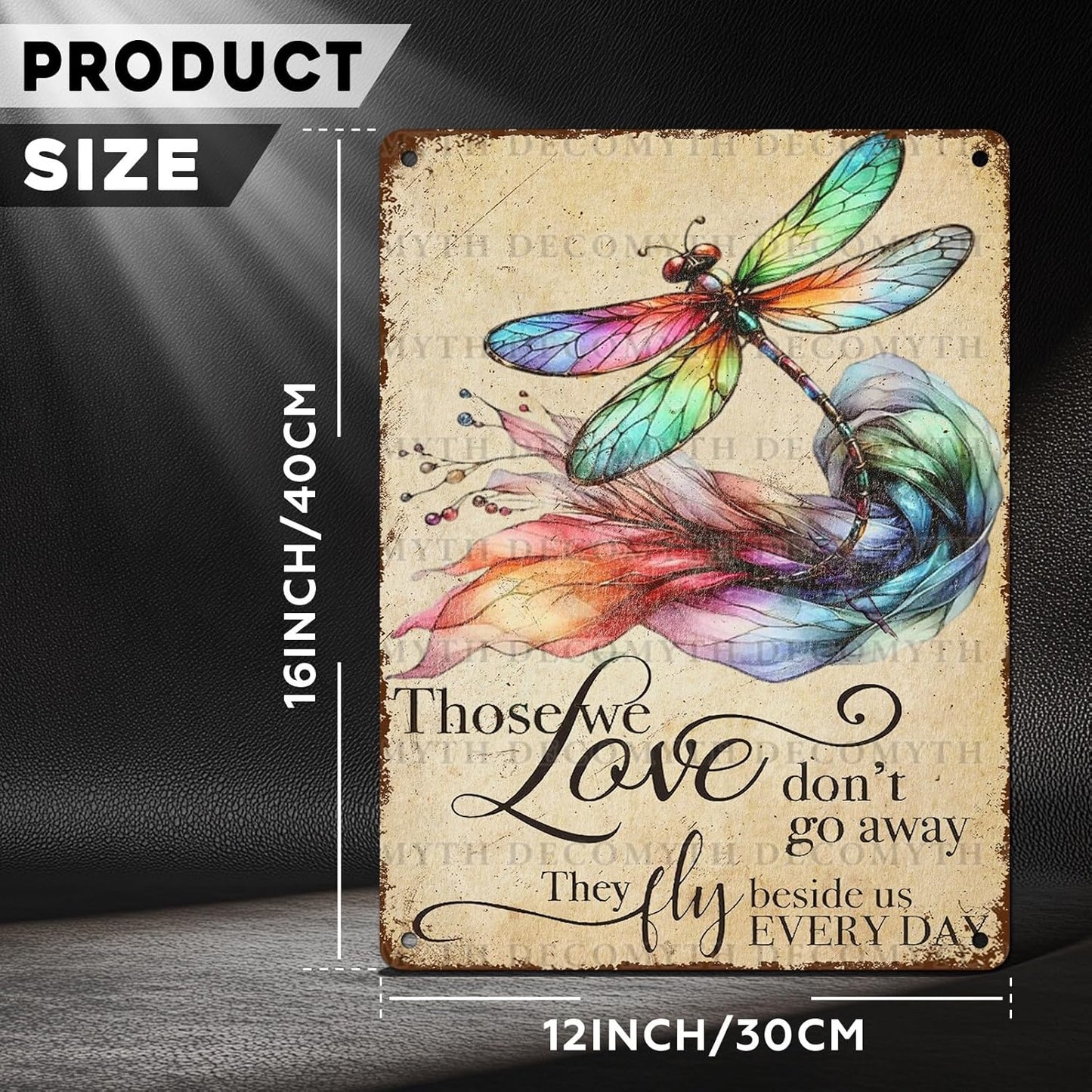 Vintage Tin Sign Those We Love Don't Go Away They Fly Belive Us Every Day Tin Sign for Home Farm Outdoor Bathroom Restaurant Cafes Bars Club Kitchen Garage Art Wall Decor 12 * 16inch