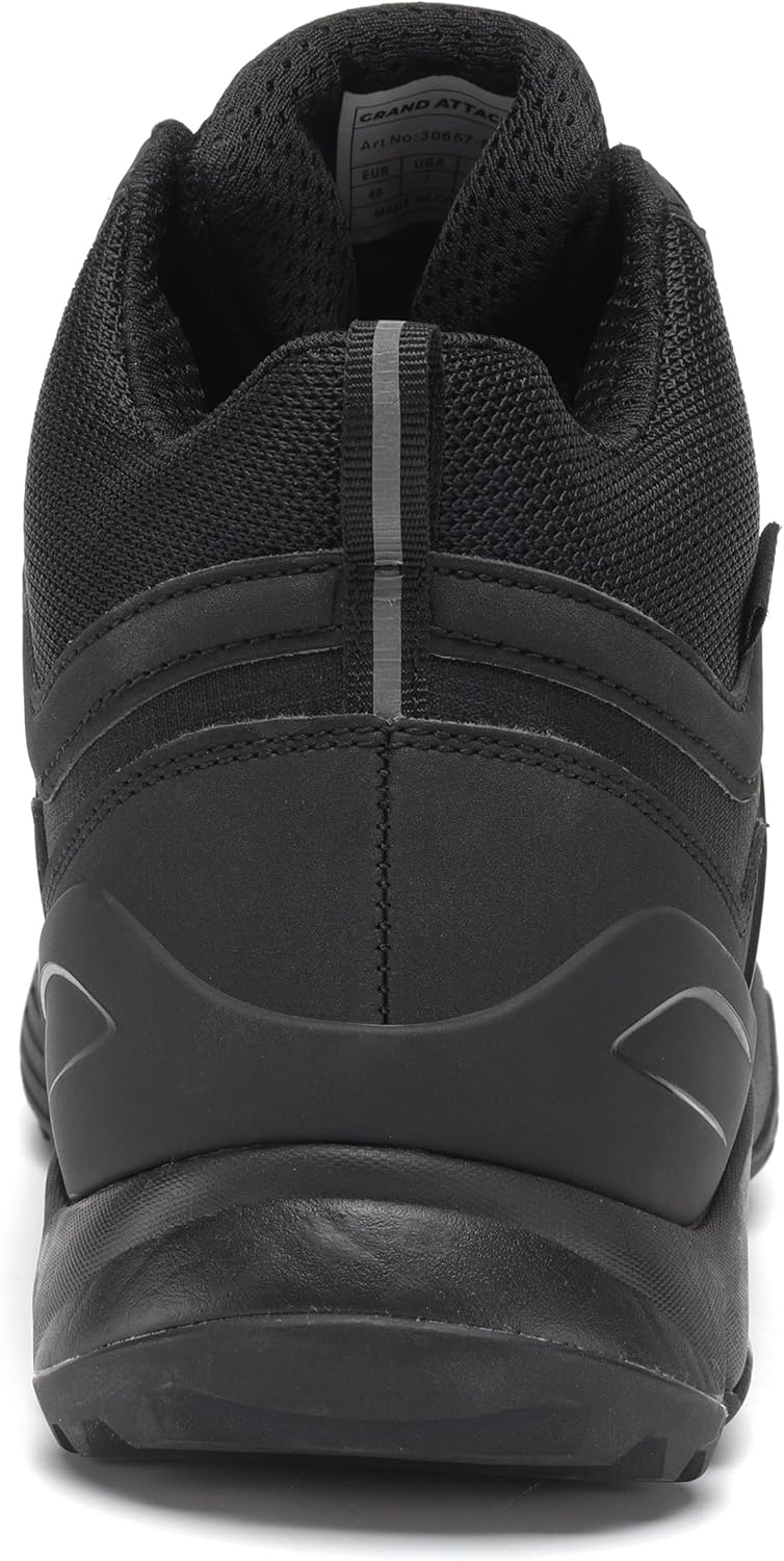 Men's Mid Waterproof Hiking Boots Lightweight Approach Trekking Comfortable Backpacking Non Slip Work Shoes Outdoor Camping Travel Cross Trainer Sneakers