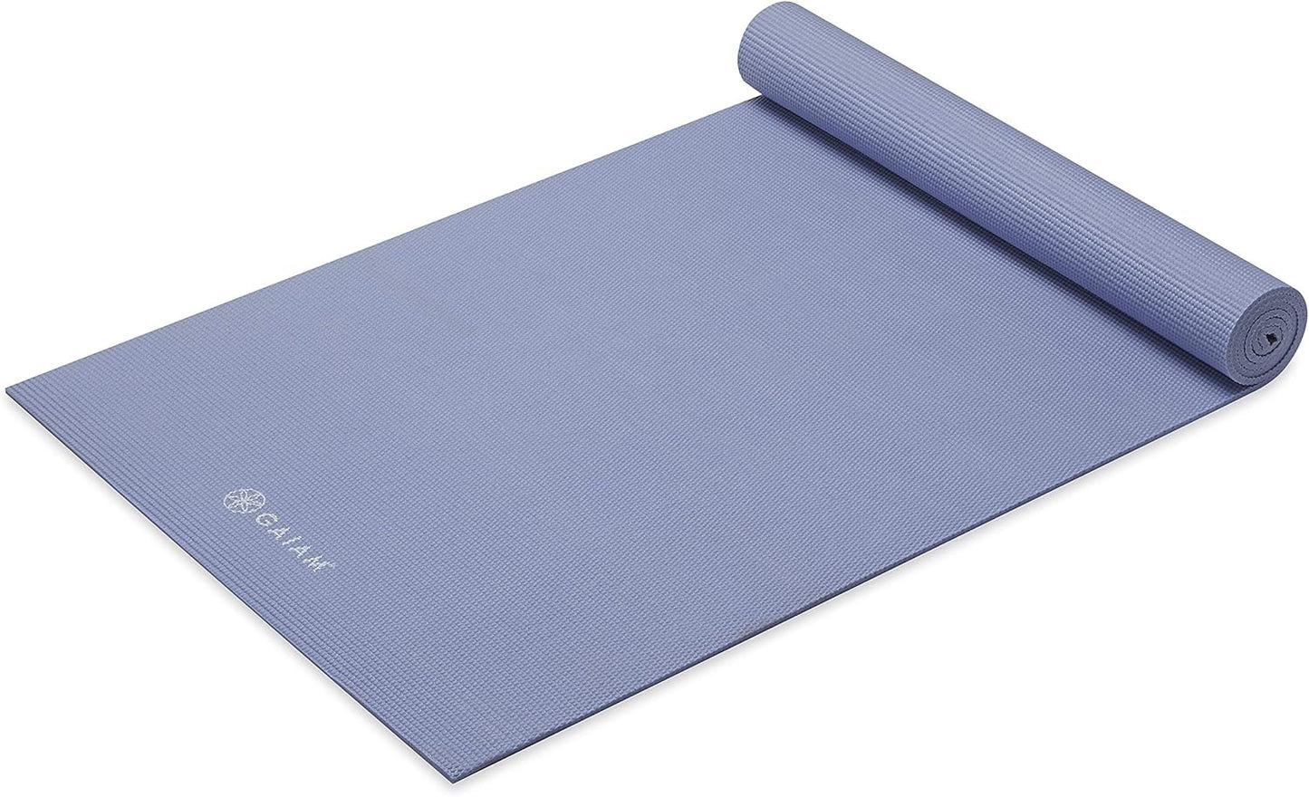 Gaiam Yoga Mat - Premium 5mm Solid Thick Non Slip Exercise & Fitness Mat for All Types of Yoga, Pilates & Floor Workouts (68" x 24" x 5mm)