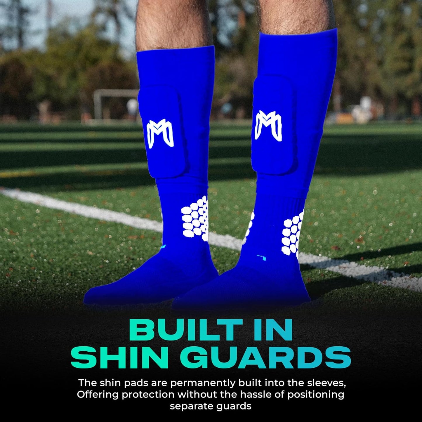 Mini Shin Guards Soccer – Built in Shin Pad Sleeves for Mens, Women, Teens - Small Shin Guards - Lightweight, Breathable Shin Defender Leg Protection