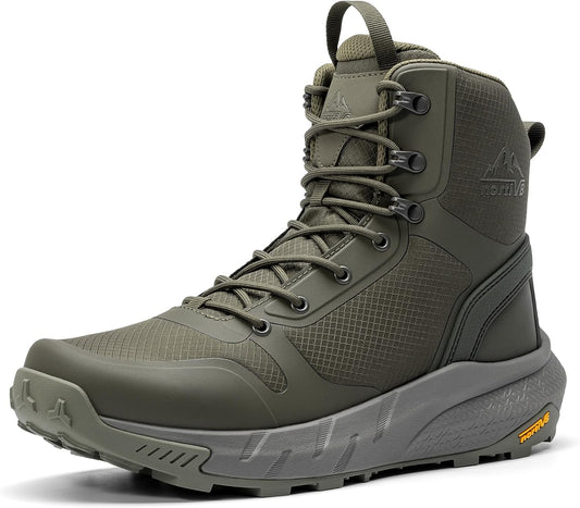NORTIV 8 Men's Military Tactical Boot Lightweight Comfortable Boots for Work All Day Side Zipper Motorcycle Combat Hiking Boots Metrostrike(8-9 Inches)