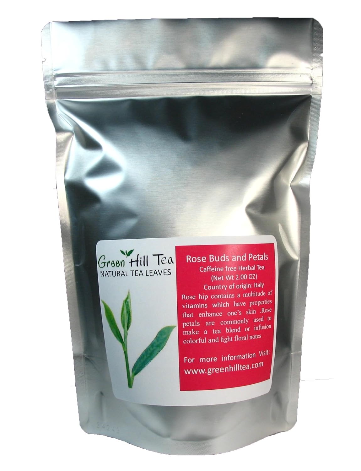 Greenhilltea premium bulk tea ,Rose Buds and Petals Tea caffeine free herbal tea – 2 Oz Bag