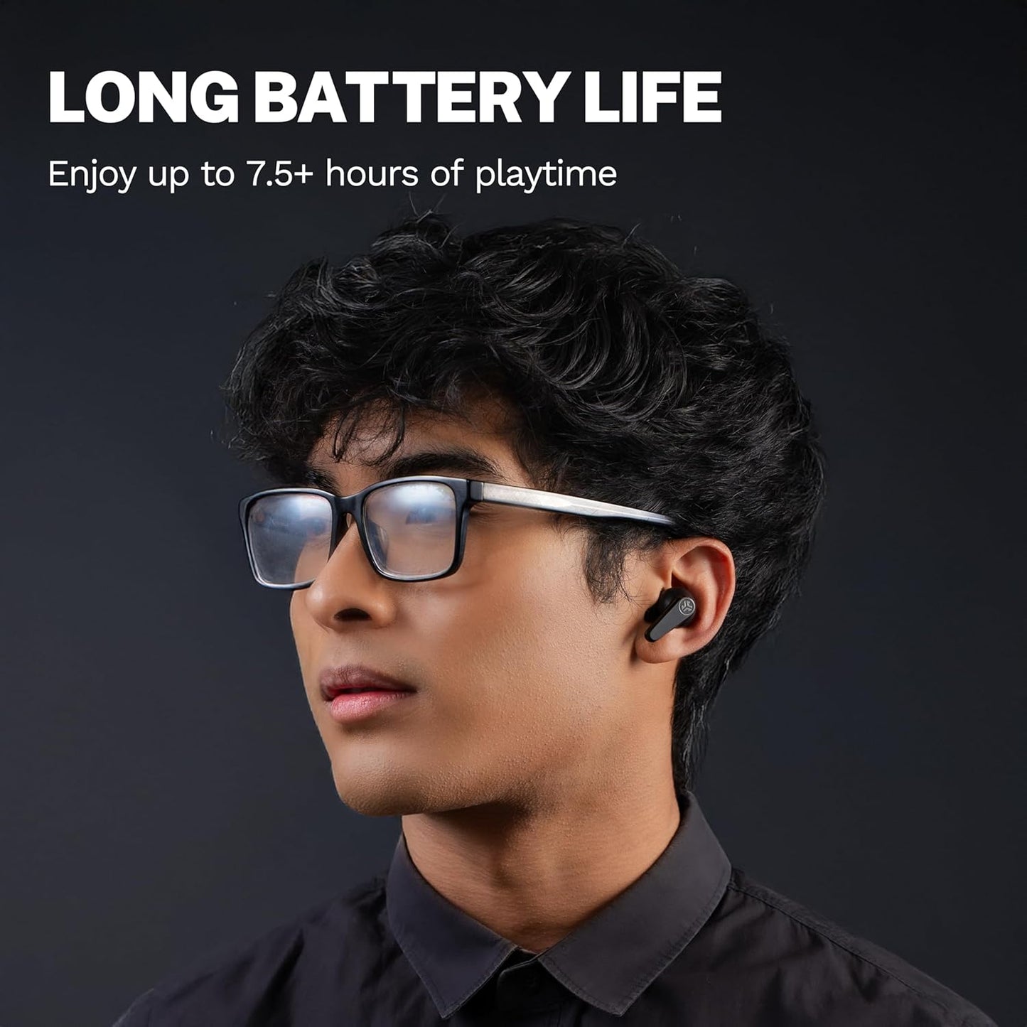 JLab Go Pods ANC True Wireless Bluetooth Earbuds & Charging Case, Hybrid Active Noise canceling + Be Aware for Safe Listening, 26+ Hours Total Playtime, Clear Calls, Custom Sound via App, Black