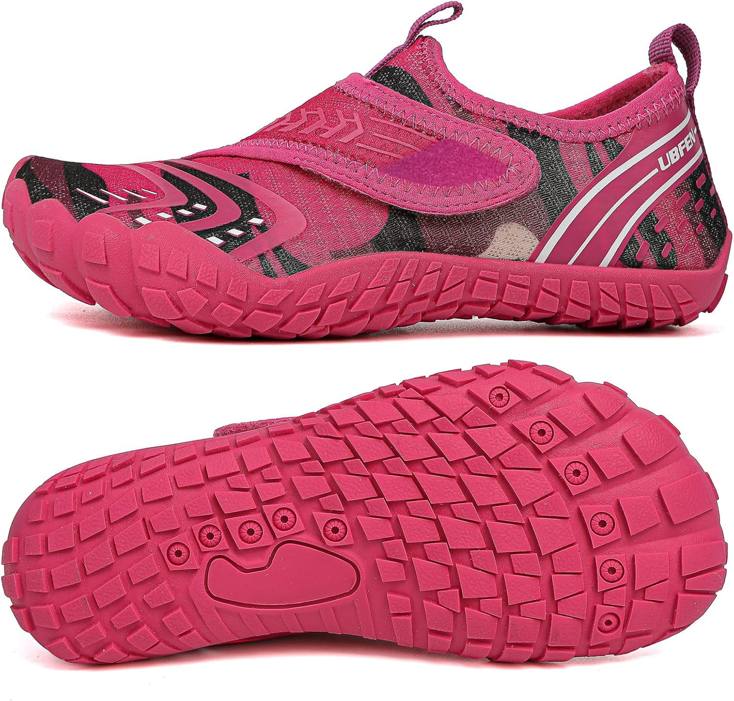 UBFEN Water Shoes for Kids Boys Girls Aqua Socks Barefoot Beach Sports Swim Pool Quick Dry Lightweight Toddler Little Big Kid