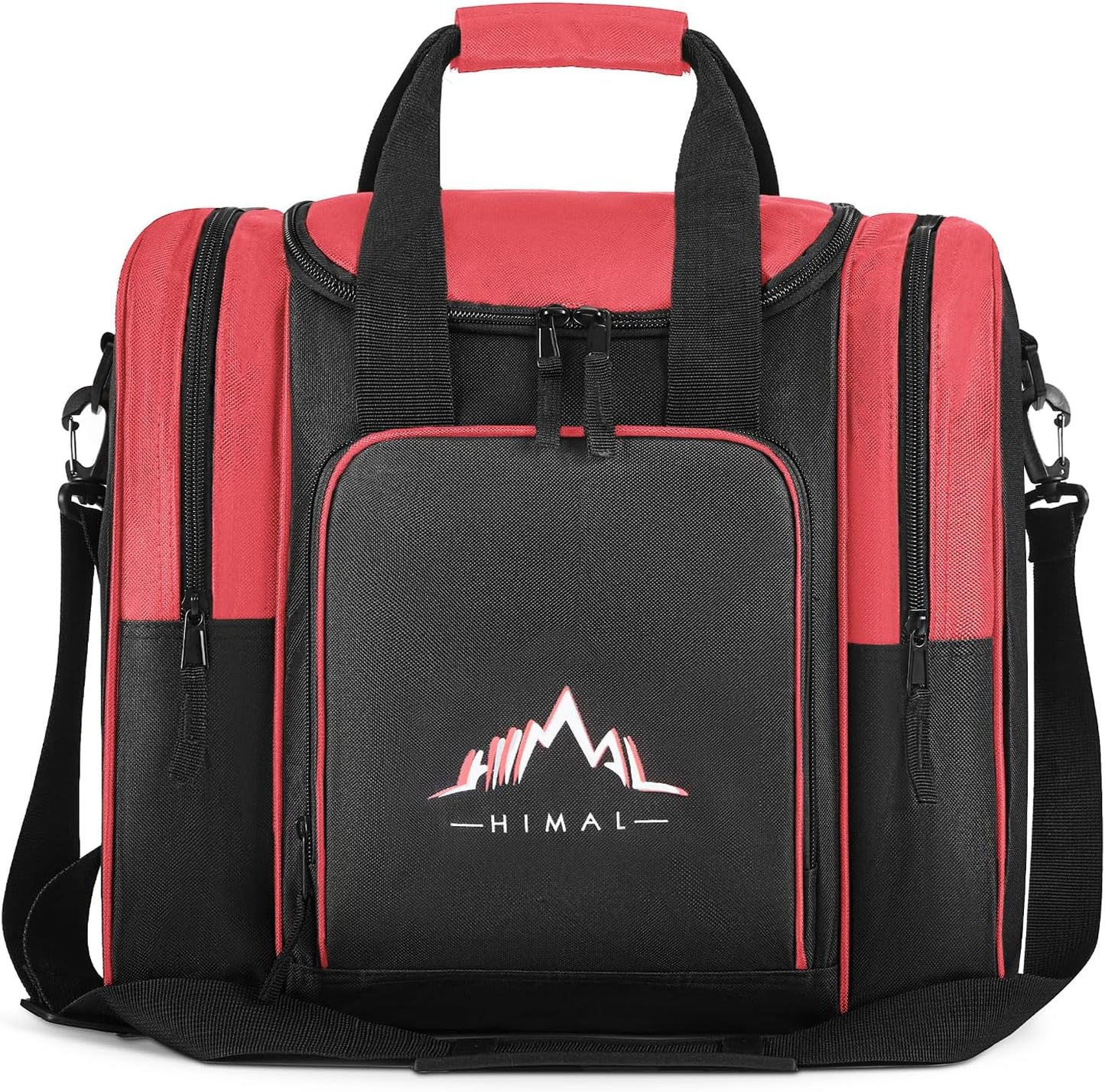 Himal Bowling Ball Bag for Single Sphere - Bowling Ball Tote Bowler's Bag with Padded Sphere Holder - Fits Bowler's Shoes Up to Mens Size 14