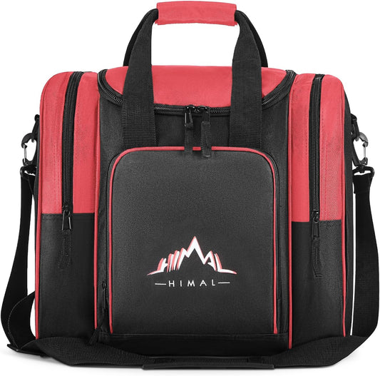 Himal Bowling Ball Bag for Single Sphere - Bowling Ball Tote Bowler's Bag with Padded Sphere Holder - Fits Bowler's Shoes Up to Mens Size 14