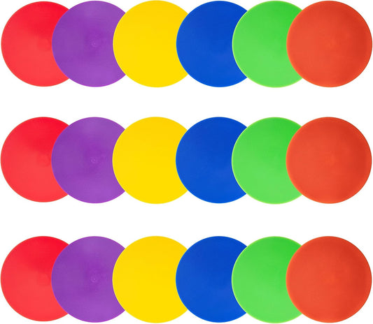 Spot Markers 9 Inch Non Slip Rubber Floor Markers Flat Field Cones Poly Dots for Soccer Basketball Sports Speed Agility Training and Drills