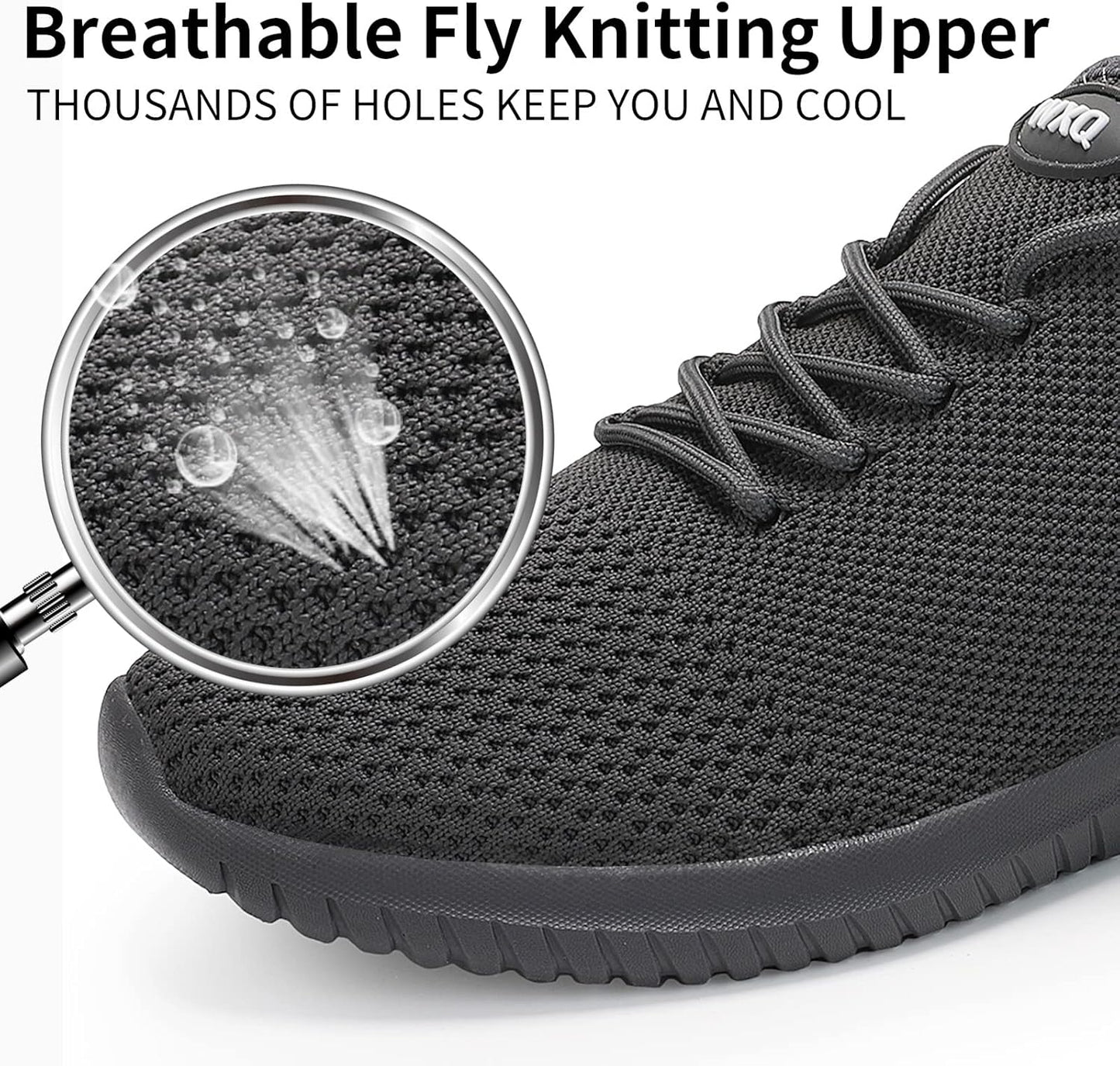 WXQ Men's Running Shoes Comfortable Lightweight Breathable Walking Shoes Mesh Workout Casual Sports Shoes