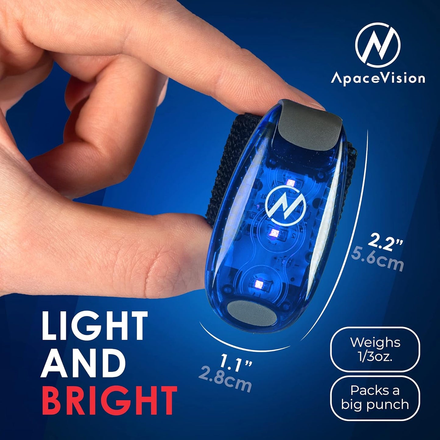 LED Safety Light (2 Pack) - Clip On Strobe/Running Lights for Runners, Dog, Bike, Walking, Boat, Kayak, Stroller and More - High Visibility Accessories for Your Reflective Gear, Bicycle