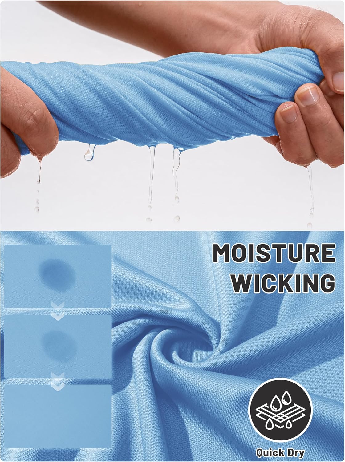 TACVASEN Mens Golf Shirt Dry Fit Mens Polo Shirts Short Sleeve Performance Golf Polos for Men with Collar Work Shirts